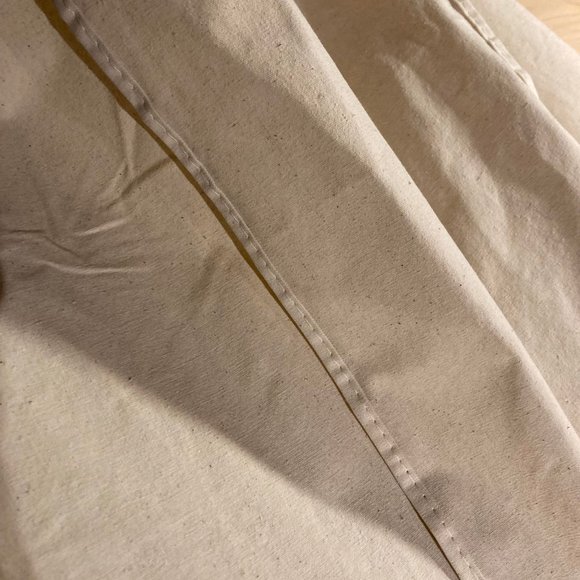 Canvas Garment Bag / Suit Bag white canvas 48 inch long 3 hanger metal frame - Picture 3 of 5